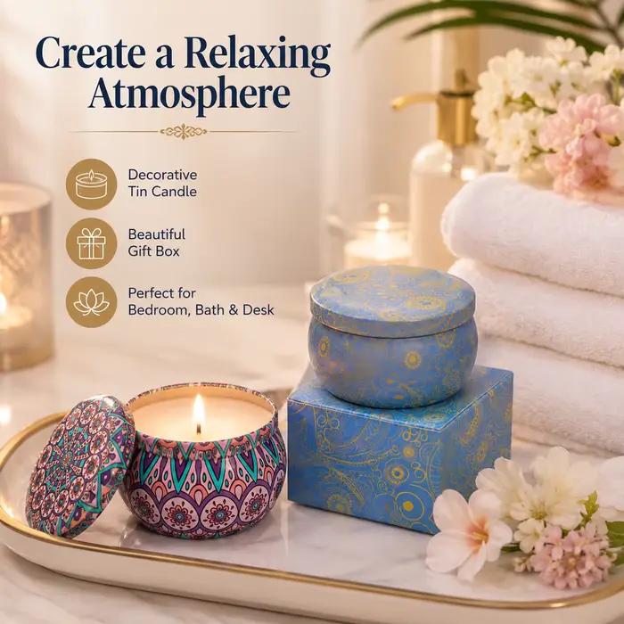 Bougie parfumée avec fleurs séchées, aromathérapie, bougie en cire de soja dans un bocal, cadeau