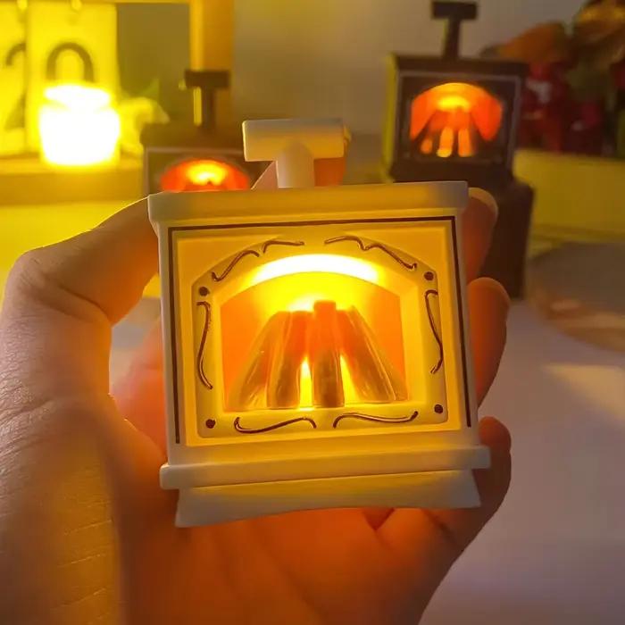 LED rétro cheminée bougie lumière Simulation flamme lampe décorative, Halloween, cadeaux de noël veilleuse lumière d'ambiance