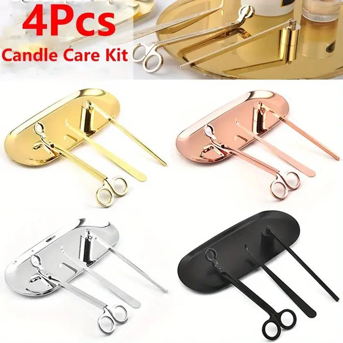 Ensemble d'outils de soins de bougies en acier inoxydable moderne pour la décoration de la maison et les amateurs de bougies occassions spéciales