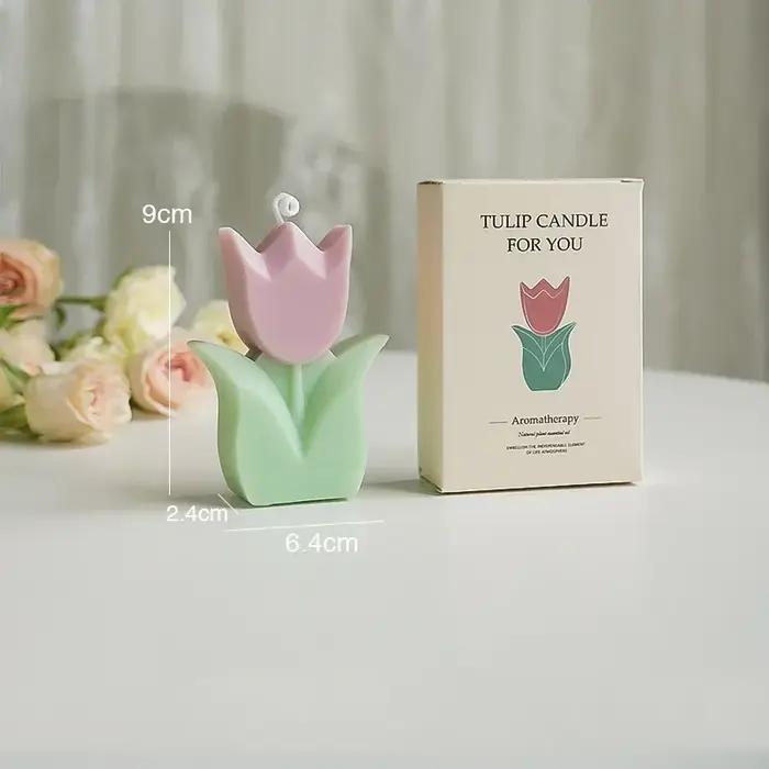 Bougie tulipe faite à la main