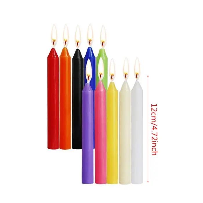 Bougies rituelles coniques non parfumées de cire de soja multicolores pour rituels, sorts, jeux de cire et décorations de maison occasions spéciales