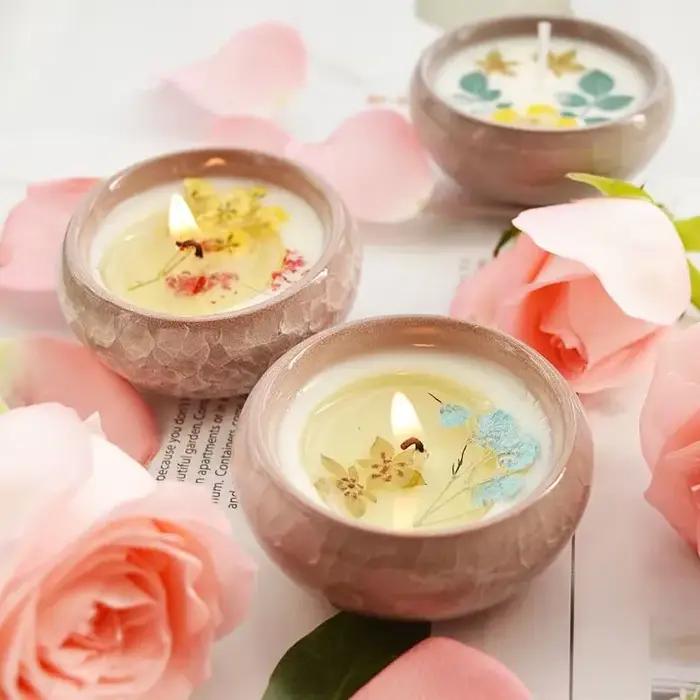 Fournitures tendance pour la fabrication de bougies en maca noire – Embeds de cire aromatique naturelle et garnitures