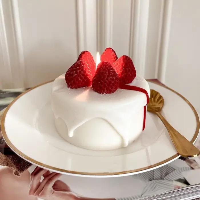 Bougie parfumée Harvey Cake faite à la main, décoration de luxe, décor d'anniversaire, cadeau d'invité de mariage, romantique à offrir pour occassions spéciales