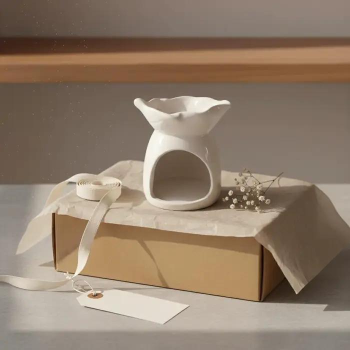 Porte-bougie en céramique moderne, brûleur d'huile, diffuseur de parfum pour bougies décoratives et relaxation à domicile