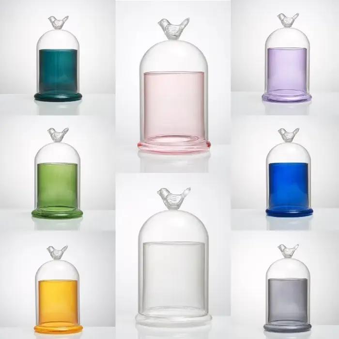 Bougies en verre modernes pour la décoration de la maison, accessoires d'aromathérapie et relaxation, idéales pour la thérapie par l'olfaction et la personnalisation de l'espace de vie