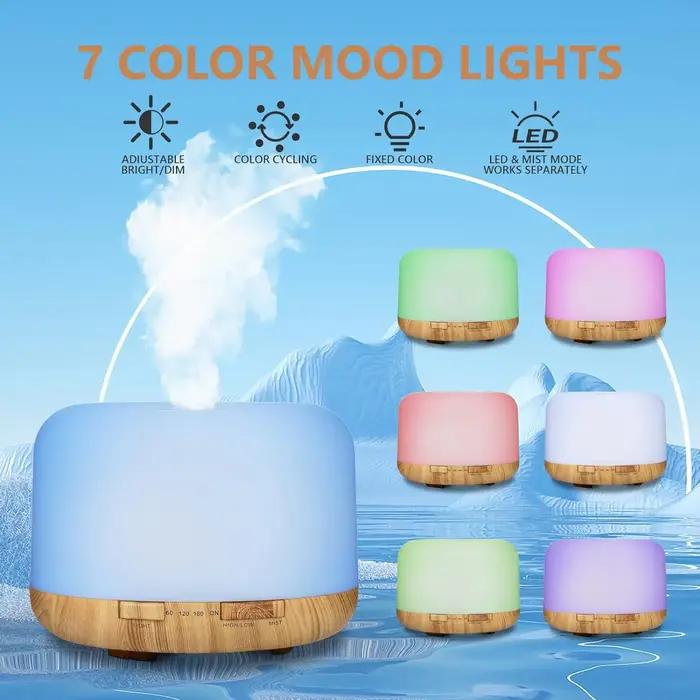 Diffuseur d'arôme OTHAI avec humidificateur d'air, lumières LED colorées et télécommande pour aromathérapie et bien-être à domicile occasions spéciales