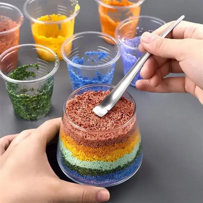 Cire de sable colorée pour bricolage créatif et peinture sur sable artisanal occasionnellement utilisé pour faire des bougies d'aromathérapie occasions spéciales comme les fêtes et les anniv