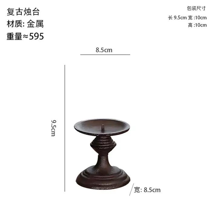 Bougeoir à jambes hautes en fonte européenne pour la maison salon table à manger décoration mariage style artisanal européen
