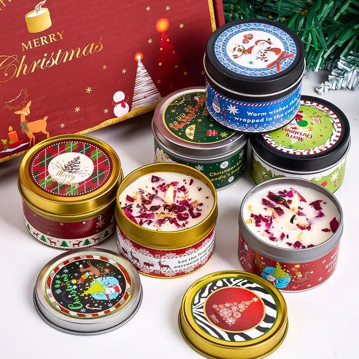 Ensemble de bougies parfumées de noël