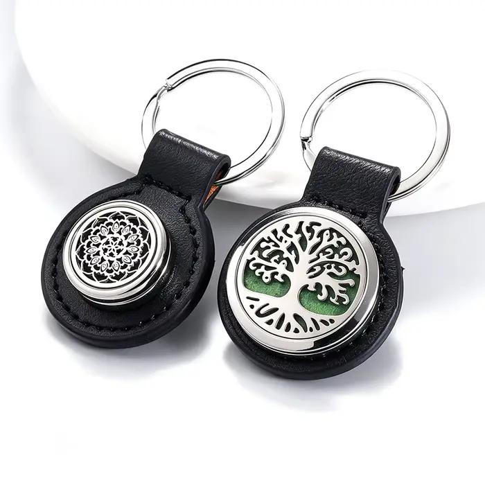 Porte-clés diffuseur d'huiles essentielles d'aromathérapie, pendentif ouvrable, bijou diffuseur d'arômes