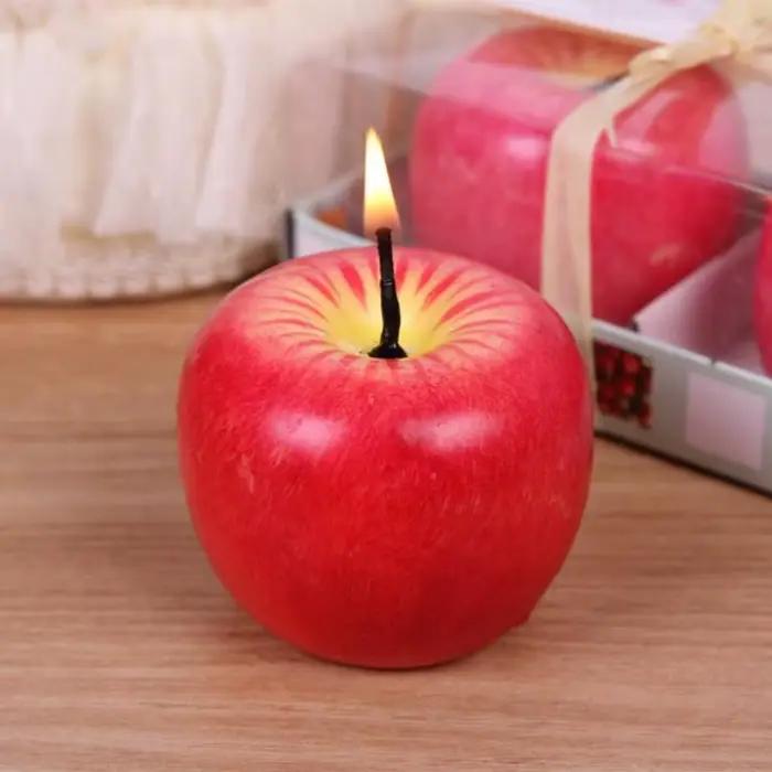 Bougie créative en forme de pomme pour aromathérapie