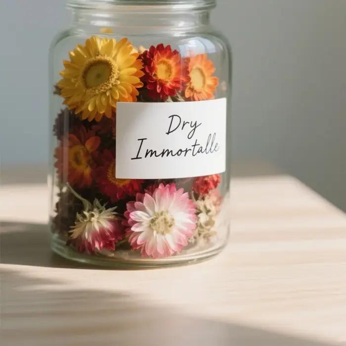 Bougie Essence d'Immortelle Premium Naturelle Helichrysum Fleurs Séchées Pour Décoration Maison Occasions Spéciales Fraîcheur Tranquillité