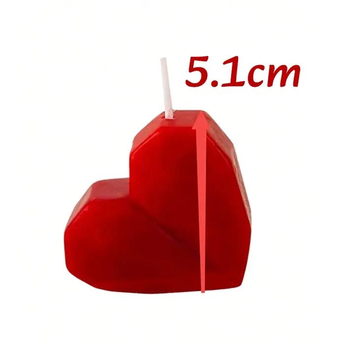 Bougie en forme de cœur 3D