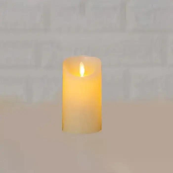 Bougie LED en plastique cylindrique semi-manuelle pour ambiance relaxante et décoration intérieure moderne occasions spéciales