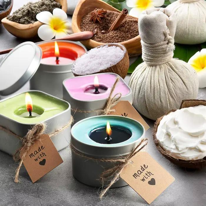 Bougie parfumée granulaire en cire de soja naturelle