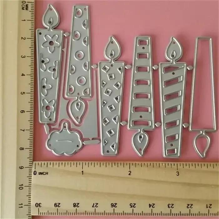 Matrices de découpe en métal pour étiquettes d'anniversaire timbres scrapbooking gaufrage artisanal modèle galets projet bricolage occassions spéciales