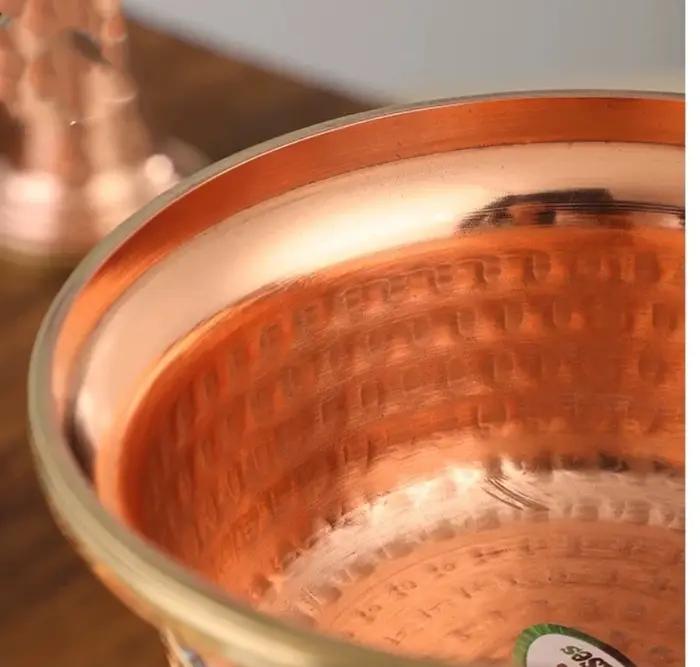 Chandelier du népal, tasse de bougie rétro en cuivre rouge