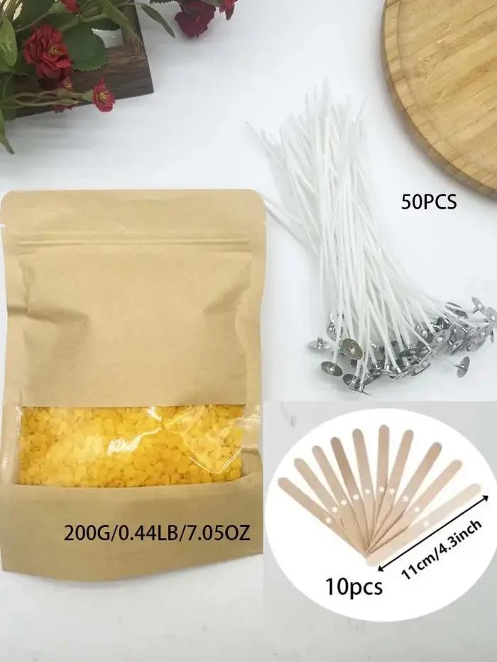 Kit de fabrication de bougies – Cire d'abeille 200G
