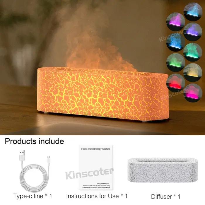 KINSCOTER diffuseur d'arôme d'huile essentielle humidificateur d'air de flamme