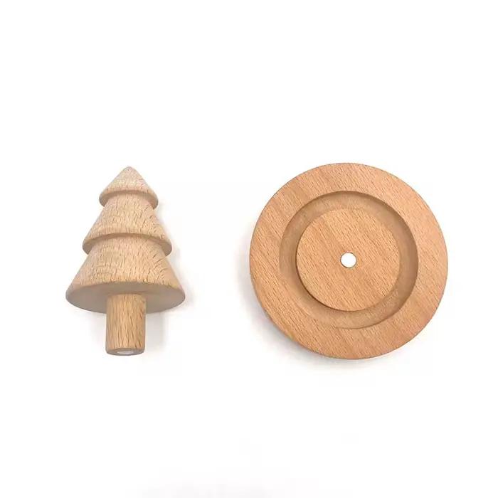Mini diffuseur d'huiles essentielles en bois, Design d'arbre de noël, décoration de voiture, chambre à coucher, salle de bain, parfum de maison, cadeau idéal, huile essentielle d'air