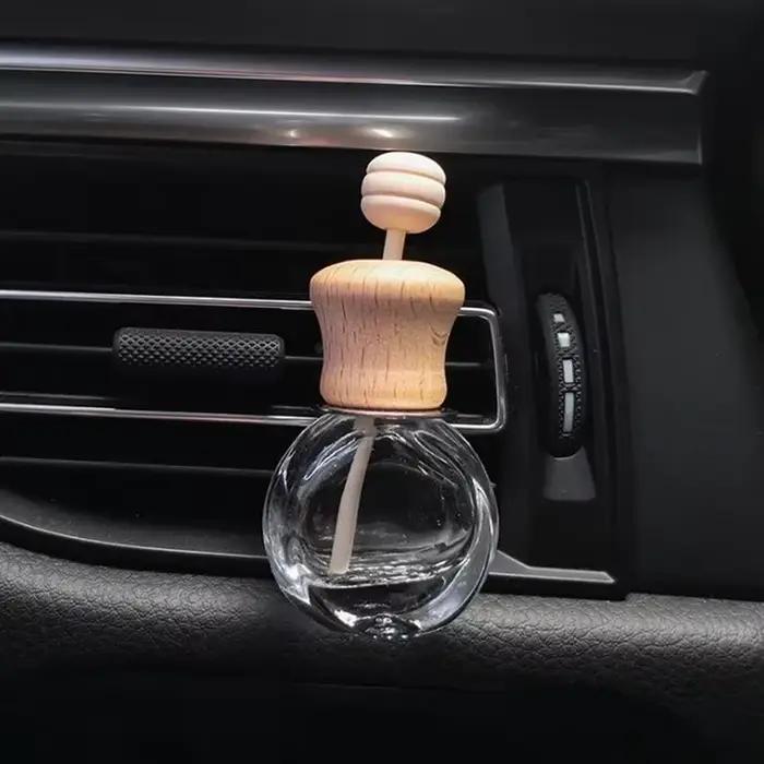 Désodorisant bouteille de parfum pendentif huiles essentielles voiture suspendus Clips en verre