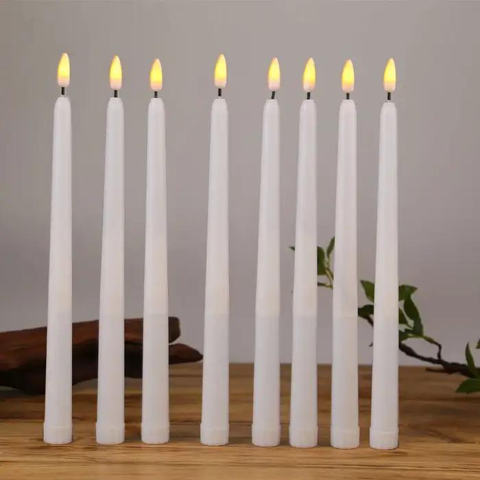Bougies de noël décoratives blanches sans flamme