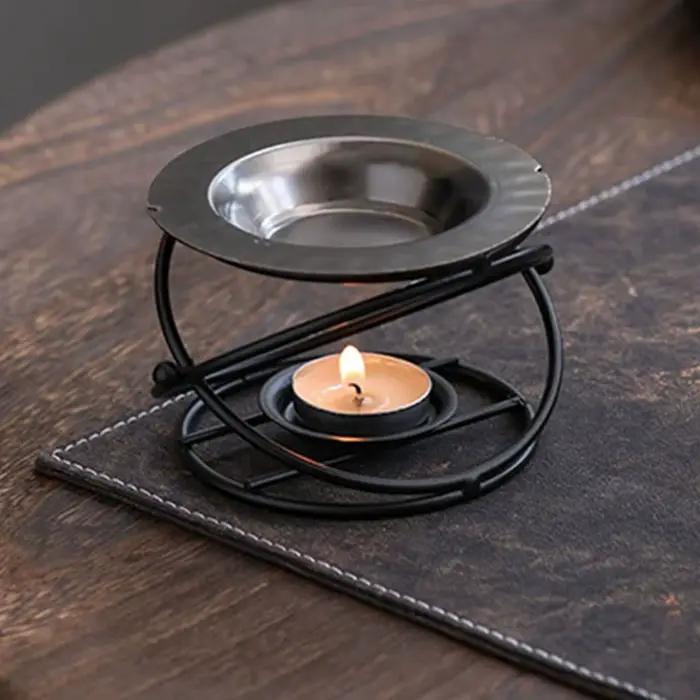 Diffuseur d'huiles essentielles créatif brûleur d'aromathérapie rétro portable support chauffant pour bougie décoratif d'intérieur occasions spéciales yoga cérémonie de thé à offrir