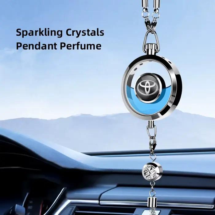 Pendentif de parfum de voiture en cristal Nobility pour Toyota TRD Gazoo Racing Prius Prado Avensis Verso Sienna Avalon Camry Fortuner Highlander Mark-X occasions spéciales parfum subtil et durable design élégant et personnalisable pour intérieur et extérieur