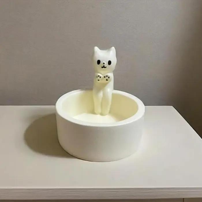 Bougeoir chat chaton mignon, chandelier d'aromathérapie créatif de dessin animé, Durable, résistant