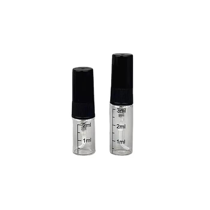 Flcopropriété pulvérisateur portable avec échelle, petit vaporisateur à brume, d'extraction à pompe, parfum, récipient cosmétique africain, quotidien, voyage, 2ml, 3ml