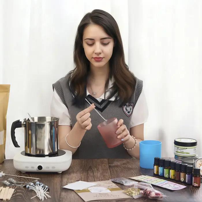 1 ensemble de Kit de fabrication de bougies à bricoler soi-même Premium pour adultes