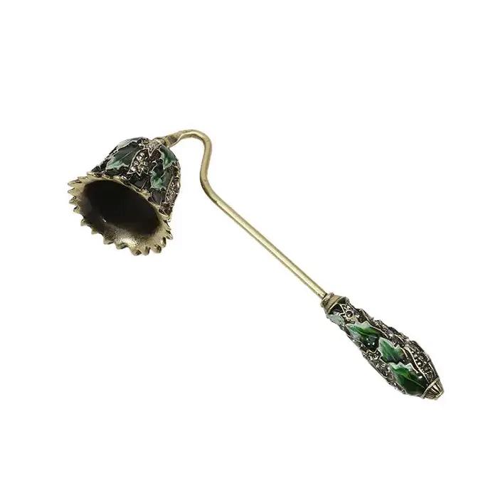 Outil d'extinction de bougie vintage avec couvercle pour pot de bougie aromatique, décoration d'intérieur, support artisanal et cadeau pour les amateurs de bougies