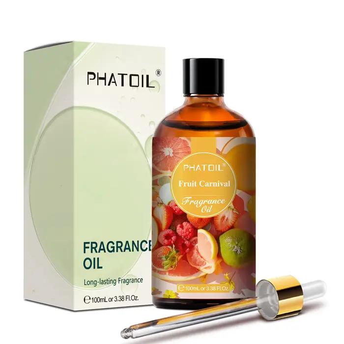 PHATOIL huile parfumée d'amande et de vanille pour diffuseur d'aromathérapie 100ml huiles aromatiques de paysage de rêve d'orchidée de carnaval de fruits Premium