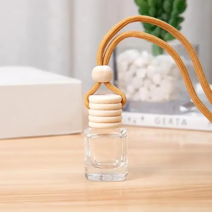 Mini diffuseur d'huiles essentielles rond pour voiture, flacon vide, pendentif, parfum d'ambiance, d