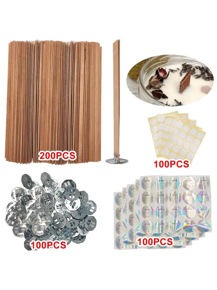 100 pièces/200 pièces pour mèches de bougies en bois de cerisier