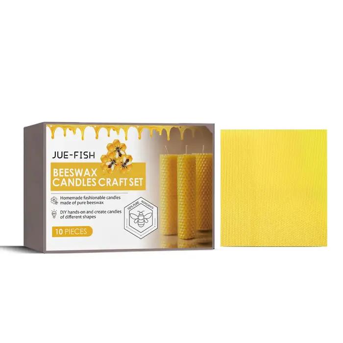 Feuilles de fabrication de bougies en nid d'abeille, cire d'abeille, Kit artisanal en cire organique