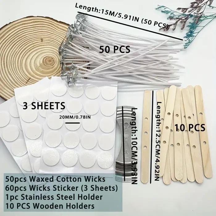 Kit de bricolage pour la fabrication de bougies avec mèches en coton ciré et autocollants pour mèches occaions spéciales fabrication artisanale atmo douce et apaisante maison chambre salon