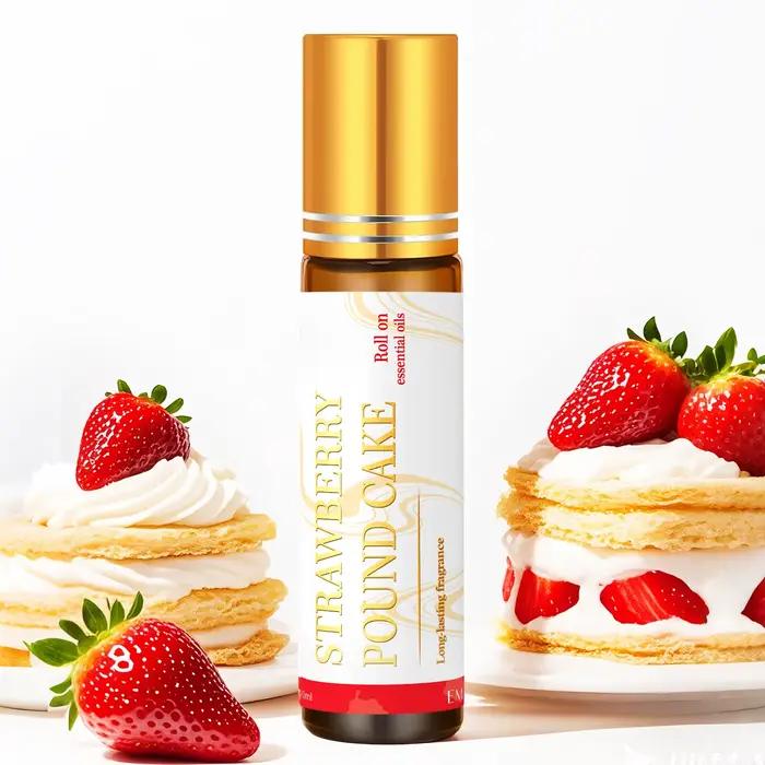 Huiles parfumées à la fraise 10ml, flacon à bille, parfum naturel, mini cadeaux de fêtes