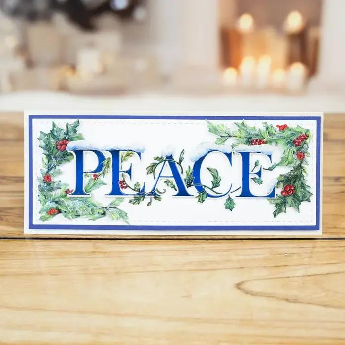 Bougies de fleurs de houx de la paix pour un Noël joyeux matrices de découpe en acier au carbone pour scrapbooking bricolage carte de voeux occaions spéciales
