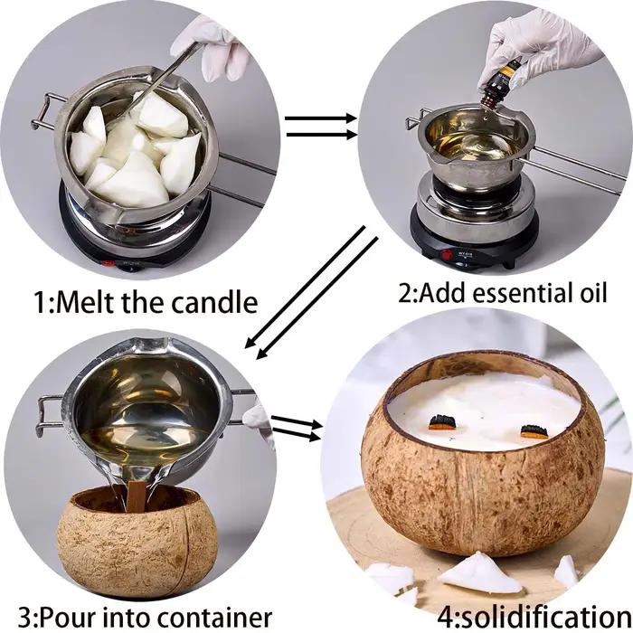 Cire de coco blanche naturelle 1LB en gros pour bougies DIY