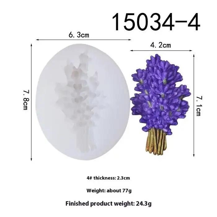 Bougie parfumée en forme de fleur d'osmanthus, moule en Silicone, parfait pour les désodorisants et l'artisanat en résine, 1 pièce