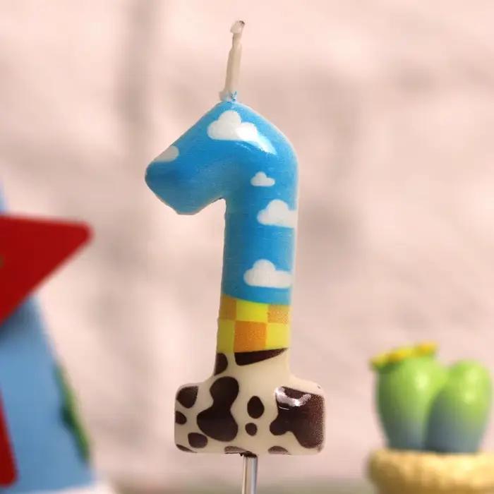 Bougie de jeu Blue Inspire, Jouet de jeu Inspire, Bougies numérotées 7ème anniversaire, Décoration de gâteau, Fournitures de fête