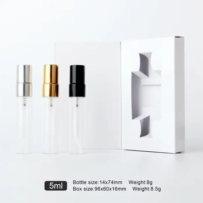 Bouteilles rechargeables personnalisées en verre avec atomiseur pour parfum, logo personnalisable, emballements de parfum vides pour cadeaux, bouteilles rechargeables pour soins personnels