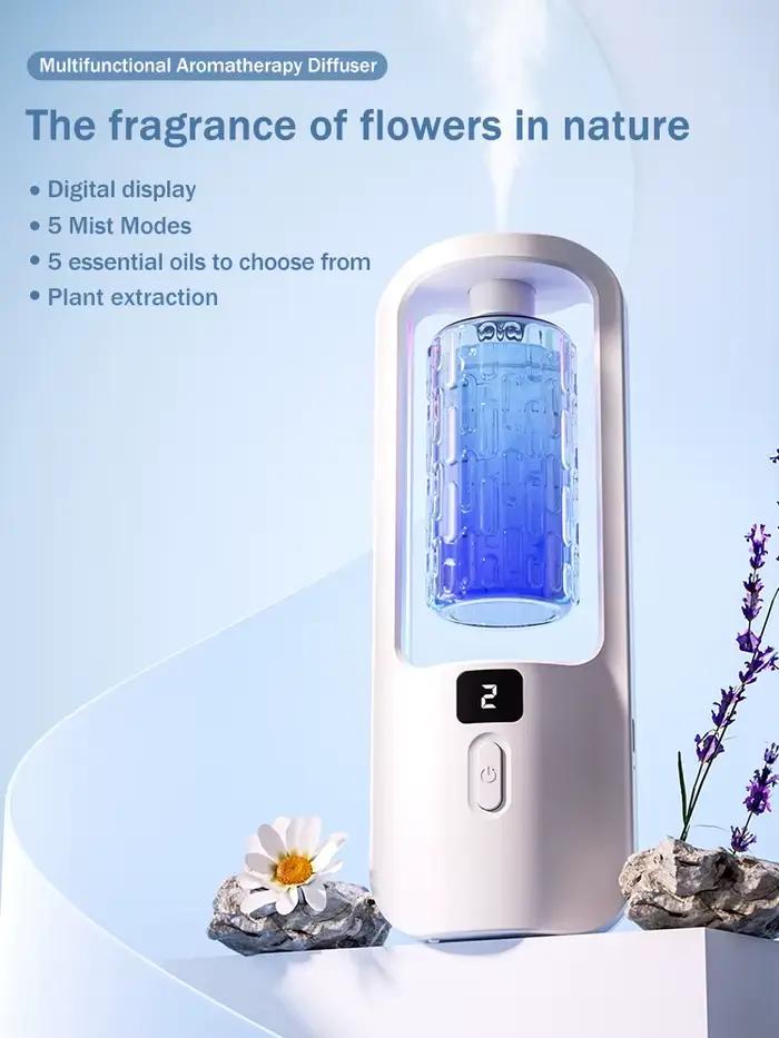Diffuseur d'aromathérapie automatique pour éliminer les odeurs, humidificateur par ultrasons avec huile essentielle pour purifier l'air et apporter la paix dans votre maison pour diverses occasions