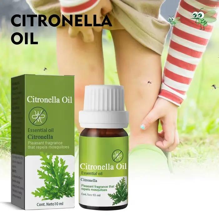 Huiles naturelles de citronnelle, parfum agréable, diffuseur d'huile essentielle de citronnelle, huile essentielle aromatique, répulsif contre les moustiques, 10ML