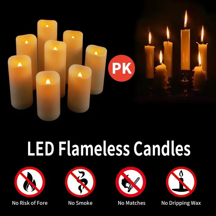 Bougies LED étanches sans flamme avec télécommande pour festivals