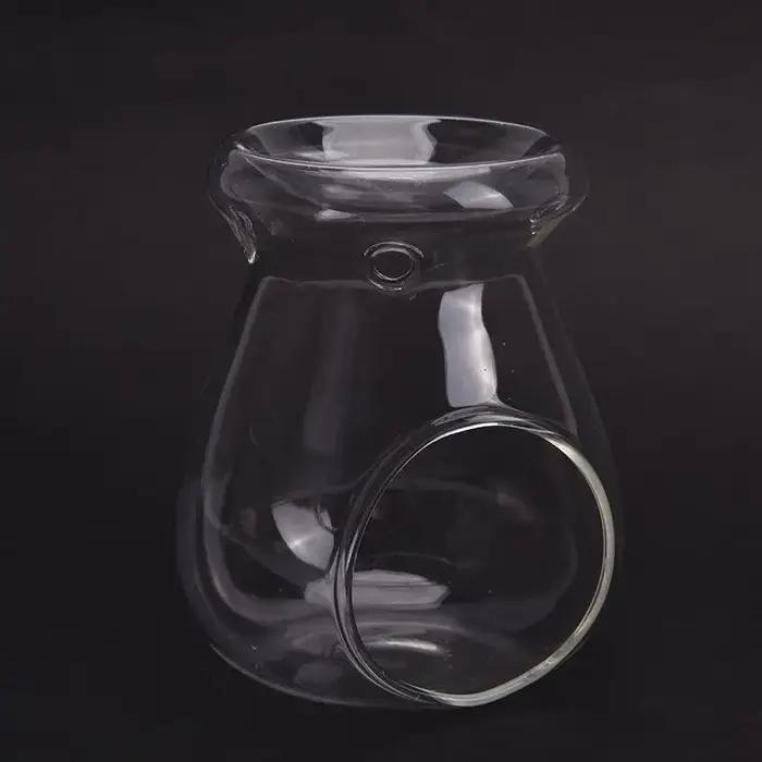 Bougie en verre de décoration nordique pour la maison, résistante à la chaleur, four à huile, brûleur d'arôme, chandelier, Vase, décoration de mariage romantique