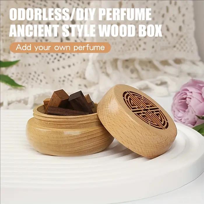 Diffuseur d'arôme en bois sans parfum pour la maison, chambre à coucher, voiture - Bricolage, boîte ancienne, accessoire de décoration, ambiance sereine pour femmes