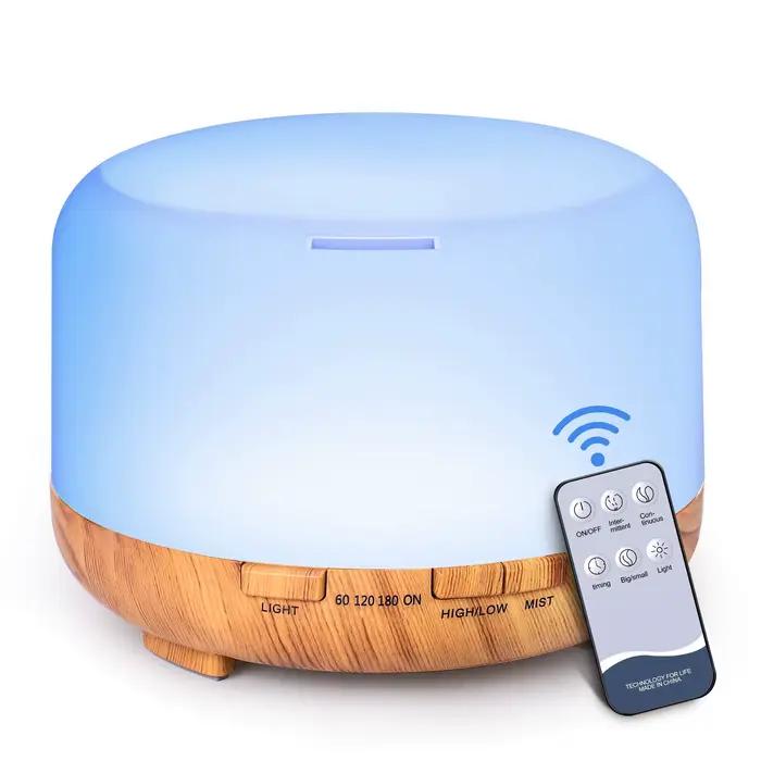 Diffuseur d'arôme 500ML avec humidificateur pour qualité de l'air et bien-être à domicile six huiles essentielles options occasionnels relaxantes
