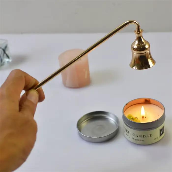 Coupe-mèche de bougie en aluminium et fer, outil d'extinction de bougies avec poignée longue ou courte pour décorations intérieures et ambiances romantiques